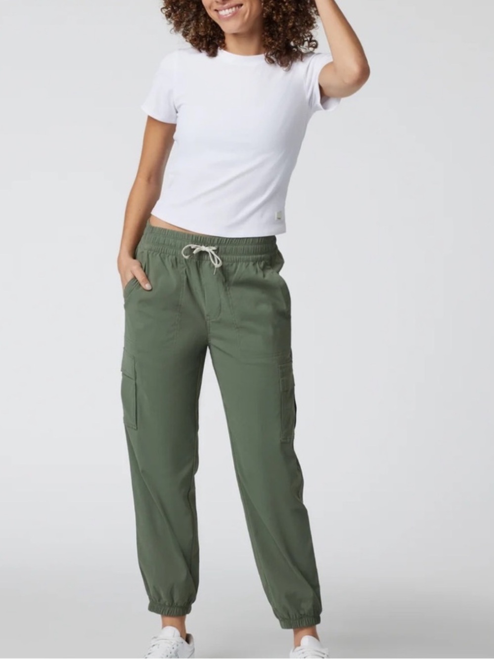 Vuori women’s Scout jogger performance cargo pants army green size large - Picture 2 of 8